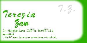 terezia zam business card